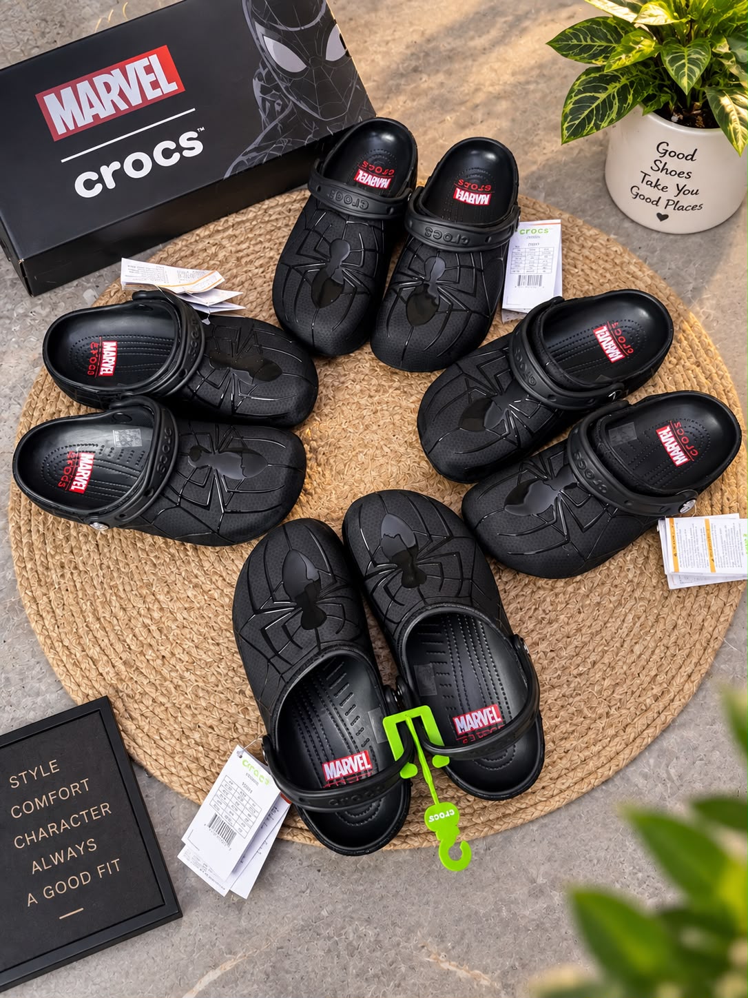 CROCS X  SPIDERMAN BLACK CLOG