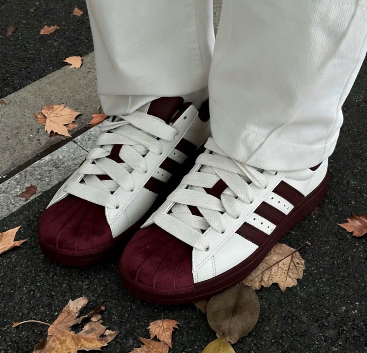 ADIDAS ORIGINALS SUPERSTAR WINE WHITE CHERRY