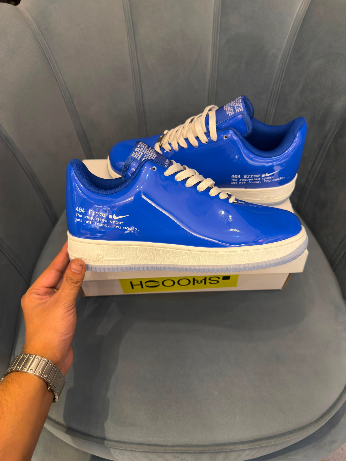 NIKE AIRFORCE ONE SWOOSH ERROR BLUE