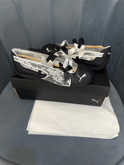 PUMA SPEED CAT BALLET LACE SILVER AND BLACK