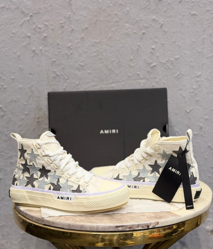 AMIRI  USA MUJER STAR HIGH WHITE SNEAKERS