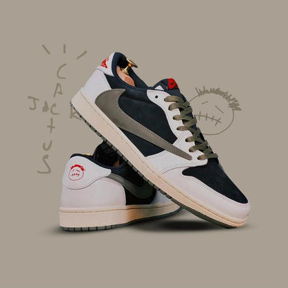 NIKE AIR JORDAN 1 LOW TRAVIS SCOTT OLIVE SEMI UA