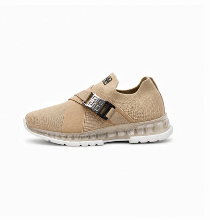 GIVENCHY PARIS BEIGE BUCKLE SNEAKER