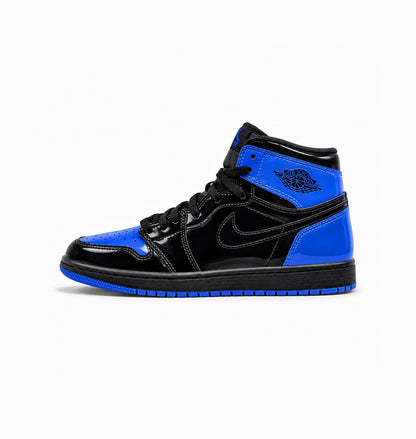 AIR JORDAN RETRO 1 PATENT BLUE BLACK