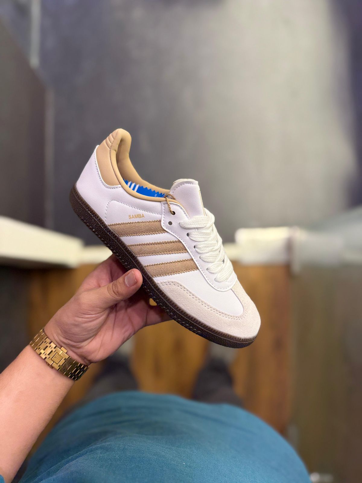 ADIDAS  SAMBA BEIGE GUM