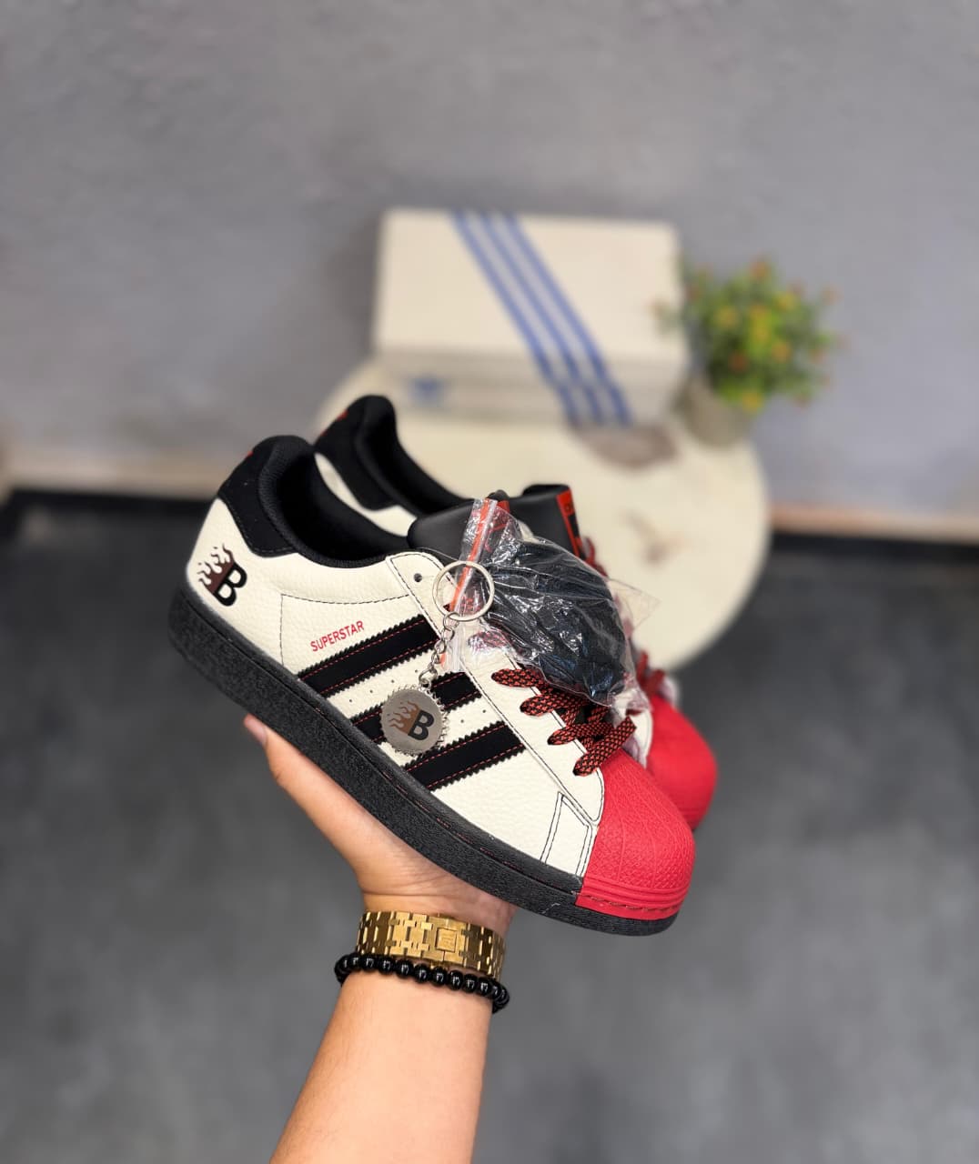 ADIDAS ORIGINALS SUPERSTAR X BALMAIN KEYCHAIN