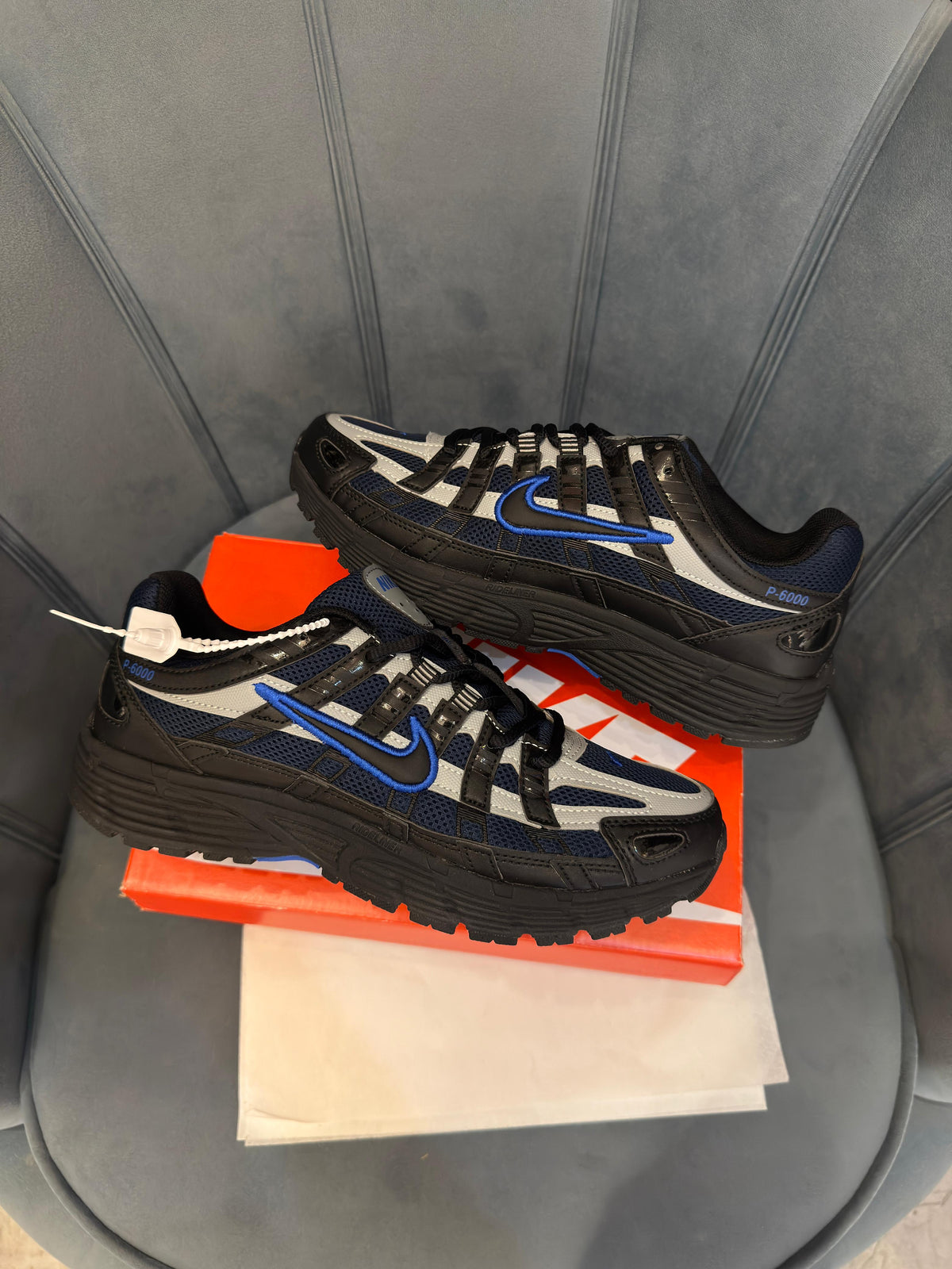 NIKE P 6000 TRAINER BLACK BLUE