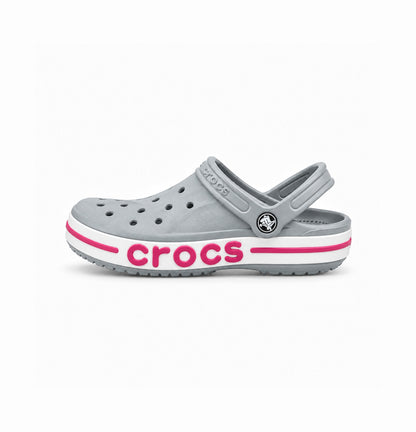 CROCS BAYABAND CLASSIC CLOG GREY/PINK