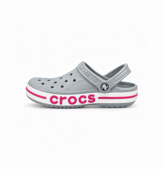 CROCS BAYABAND CLASSIC CLOG GREY/PINK