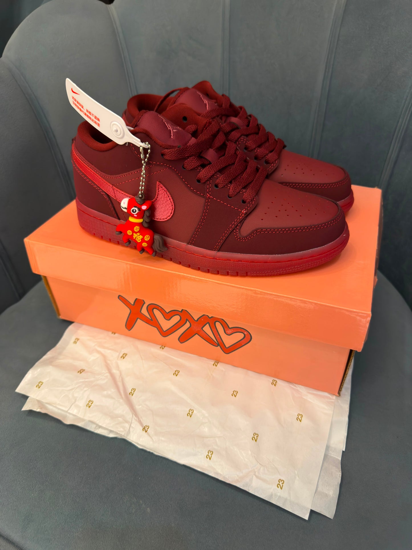 AIR JORDANS  LOW VALENTINE" year of horse "