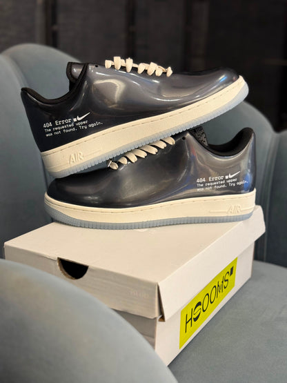 NIKE AIRFORCE ONE SWOOSH ERROR BLACK