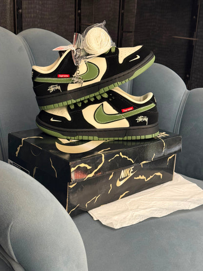 NIKE SB CUSTOM STUSSY GREEN WHITE