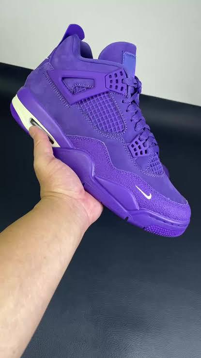 AIR JORDANS RETRO 4 NIGEL SILVESTER PURPLE