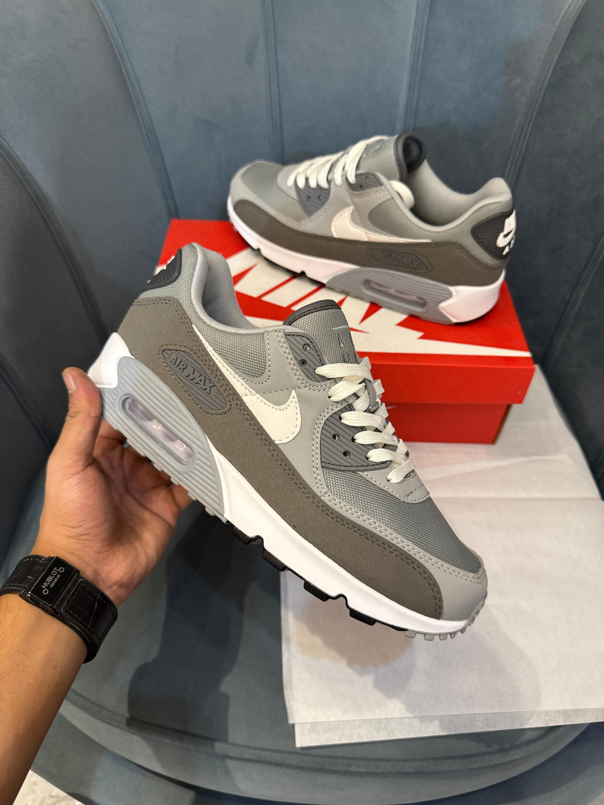 NIKE AIRMAX 90 LIGHT SMOKE GREY