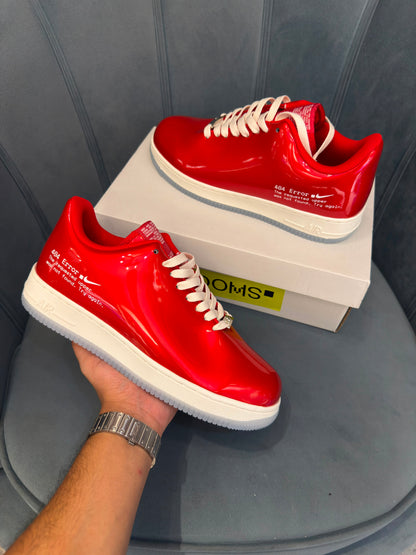 NIKE AIRFORCE ONE SWOOSH ERROR RED