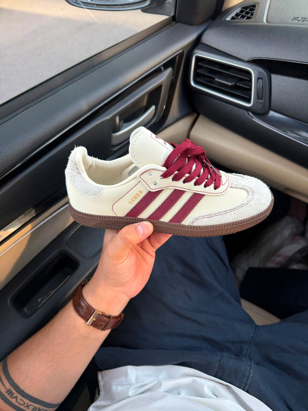 ADIDAS  SAMBA OG WHITE /MAROON