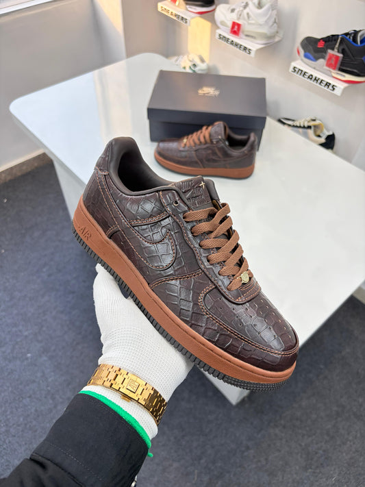 AIRFORCE 1 LOW FAUNA BROWN CROCODILE