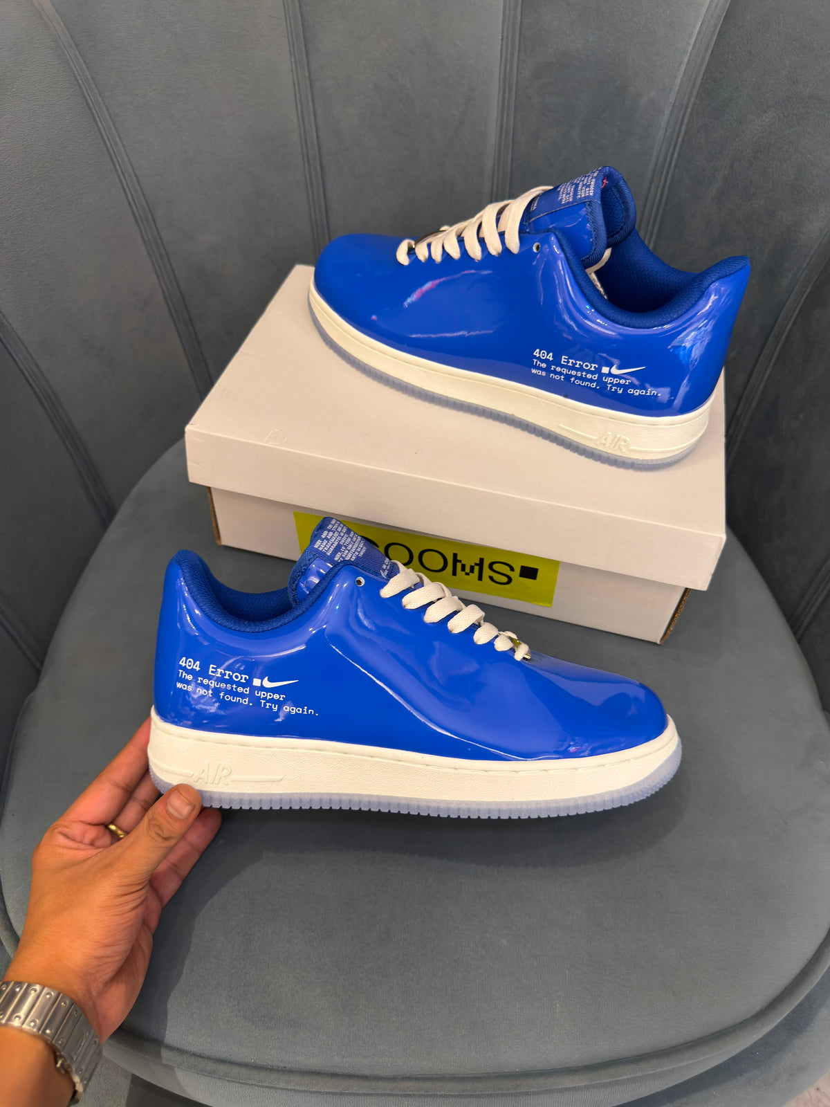 NIKE AIRFORCE ONE SWOOSH ERROR BLUE