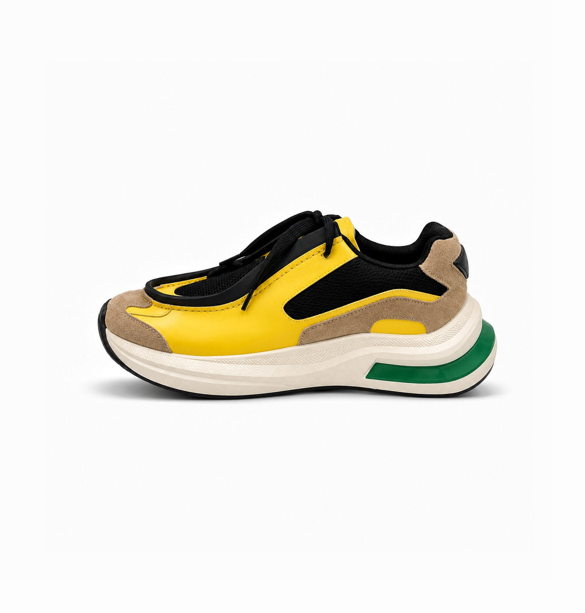 PRADA YELLOW BLACK MADE IN ITALY SNEAKERS