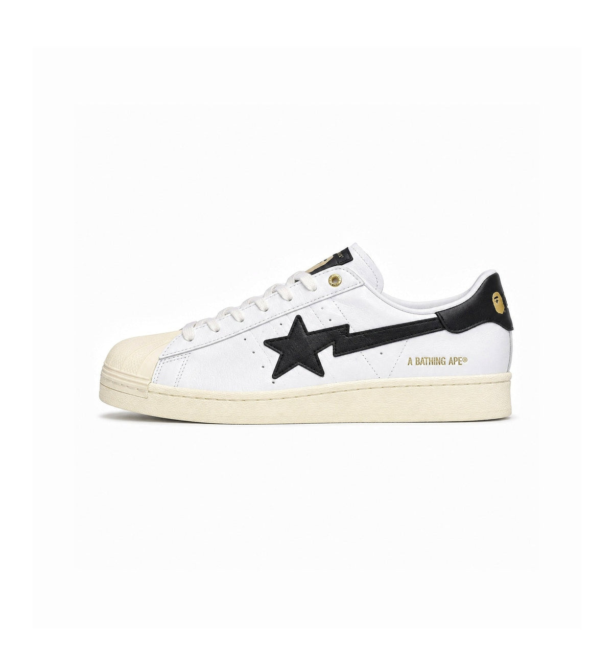 ADIDAS ORIGINALS SUPERSTAR BAPE WHITE BLACK