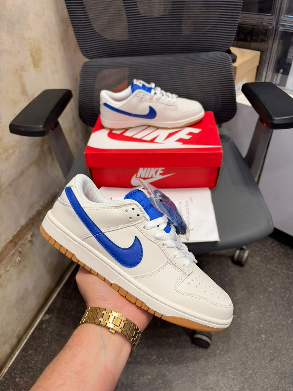 NIKE DUNK LOW SE SAIL DARK MARINA BLUE