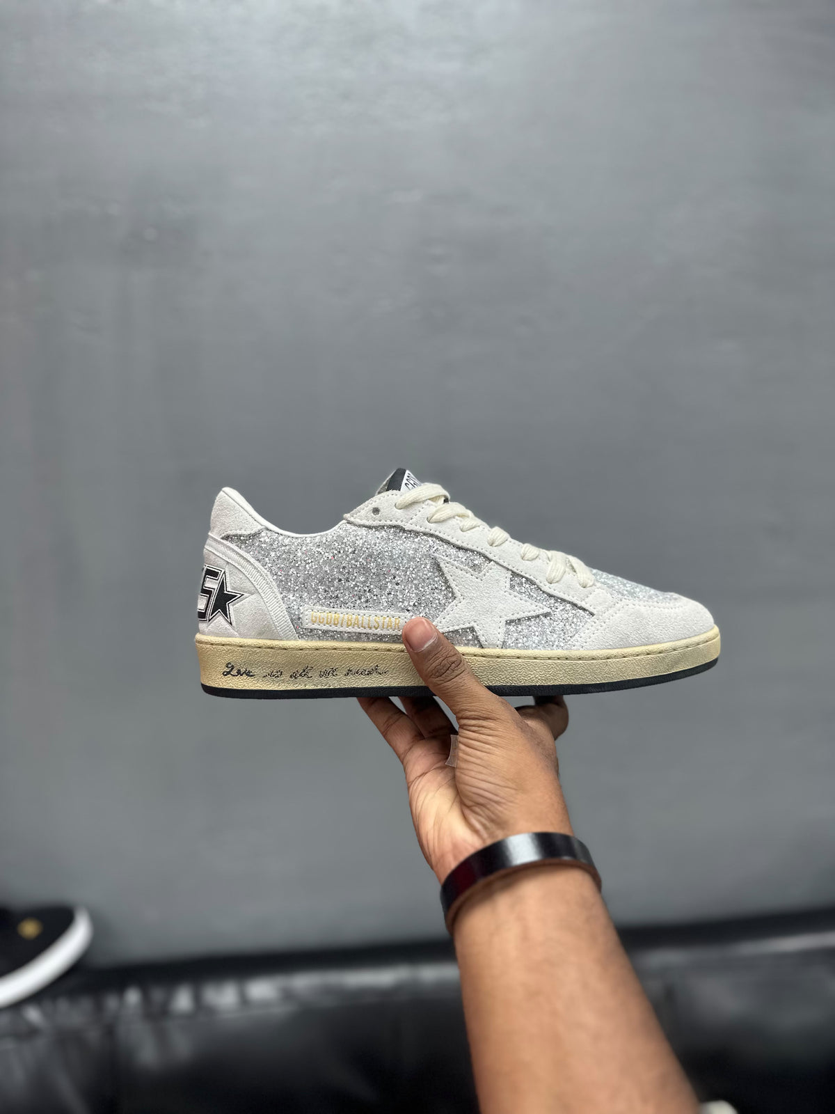GOLDEN GOOSE BALL STAR SILVER  SNEAKER