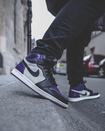 AIR JORDANS RETRO 1 MID PURPLE COURT