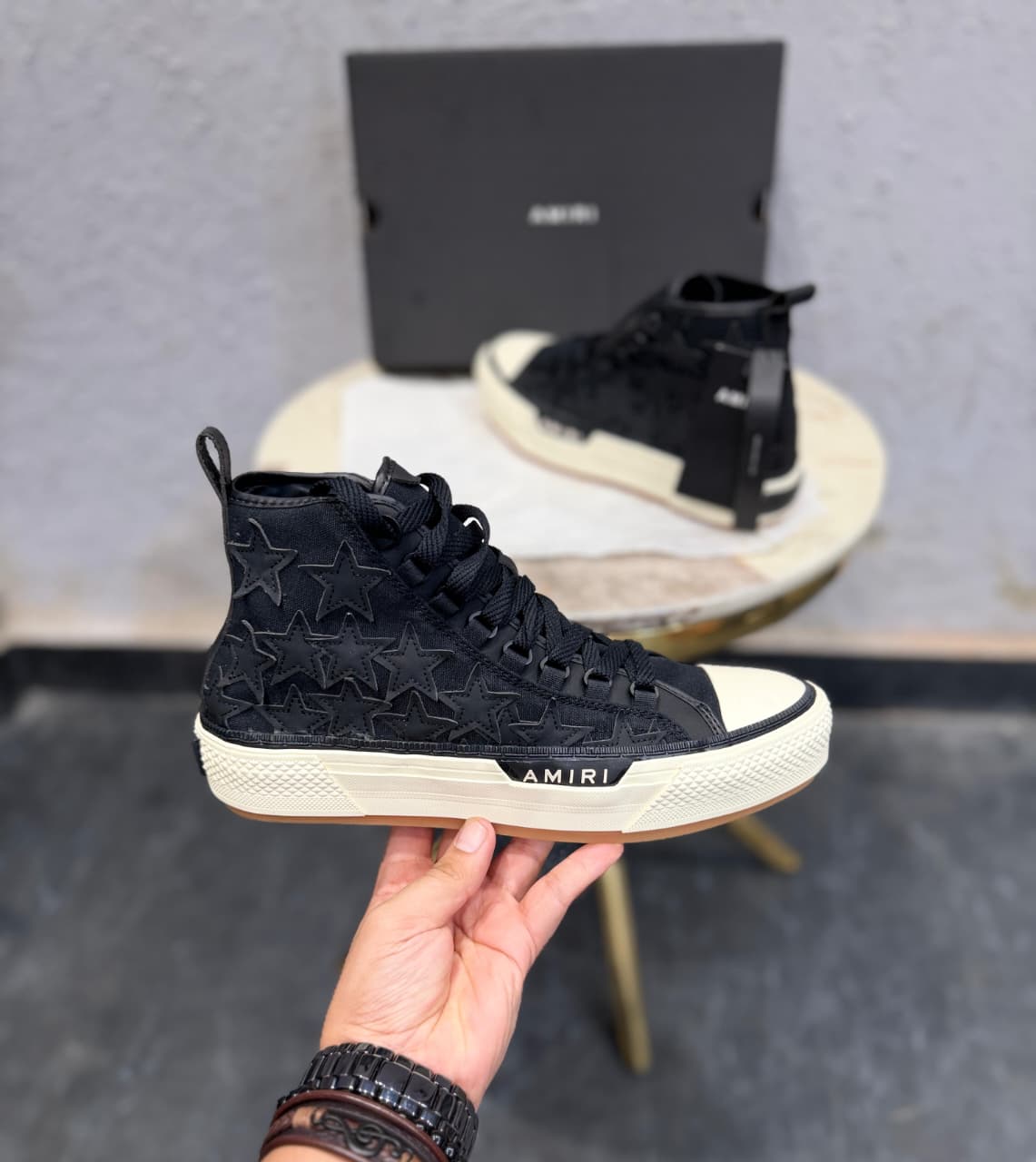 AMIRI USA MUJER STAR HIGH BLACK SNEAKERS