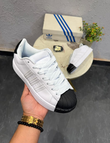 ADIDAS ORIGINALS SUPERSTAR 2ND GENERATION WHITE BLACK