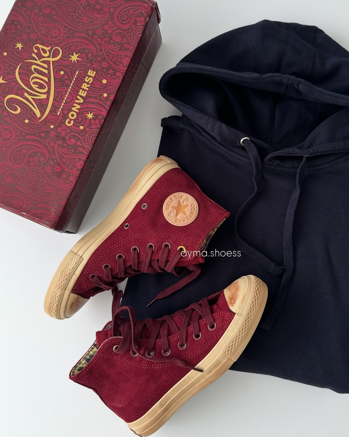 CONVERSE CHUCK MID WONKA CHERRY BROWN