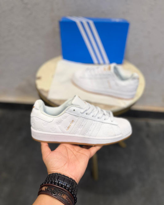 ADIDAS  ORIGINALS SUPERSTAR EMBOSSED WHITE GUM
