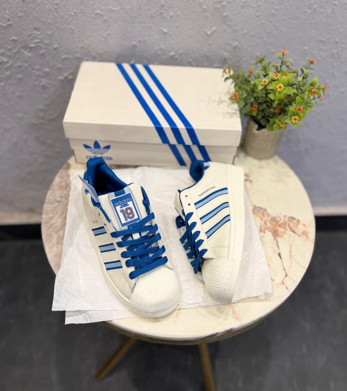 ADIDAS ORIGINALS SUPERSTAR 19 29 WHITE SKY BLUE
