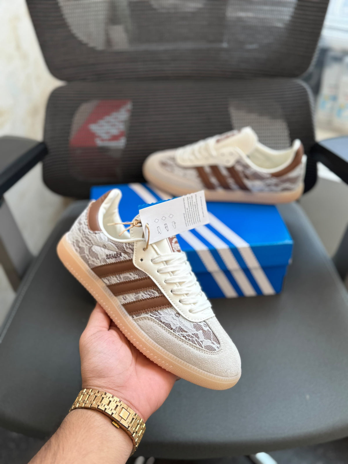 ADIDAS SAMBA FLORAL LACE OVERLAY