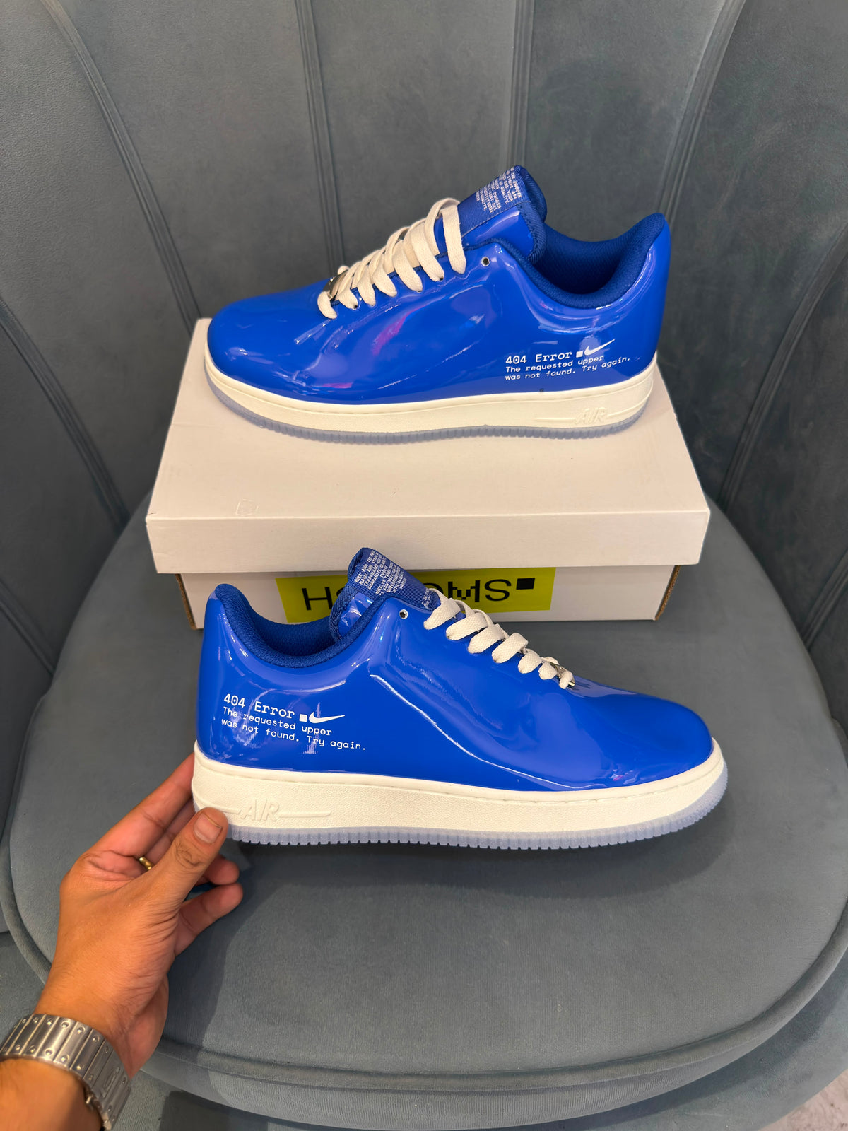 NIKE AIRFORCE ONE SWOOSH ERROR BLUE