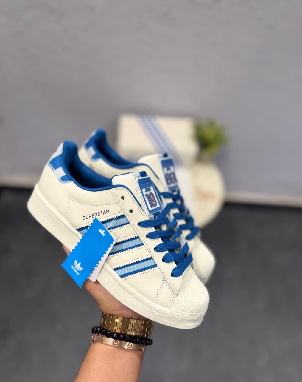 ADIDAS ORIGINALS SUPERSTAR 19 29 WHITE SKY BLUE