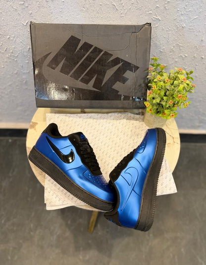 NIKE AIRFORCE FOAMPOSITE PRO METALLIC BLUE