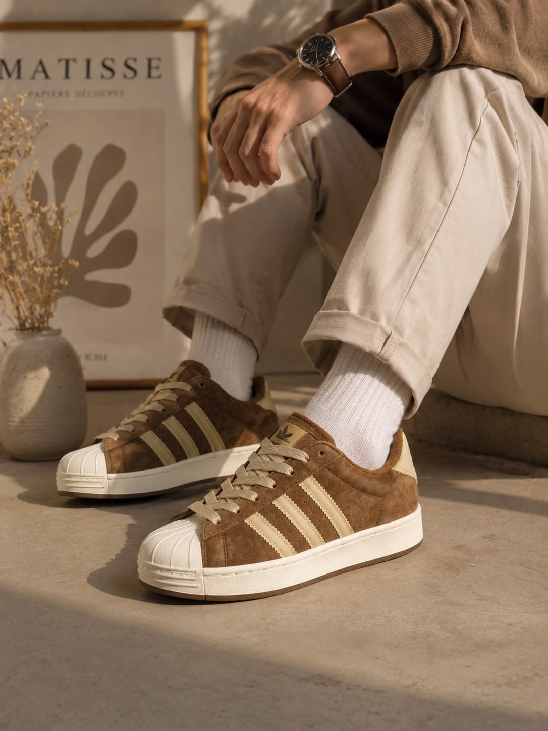ADIDAS ORIGINALS SUPERSTAR  SUEDE TAN
