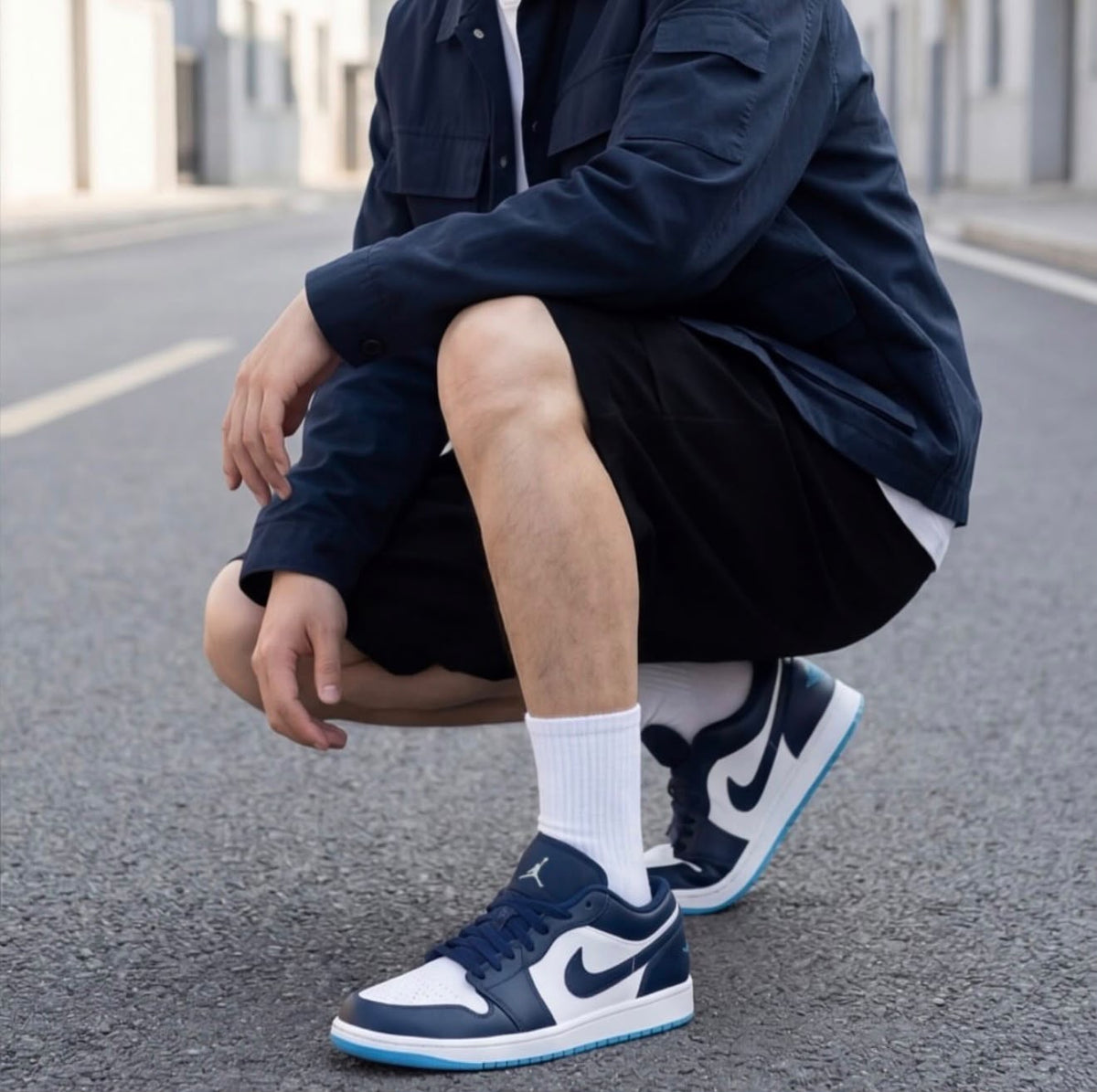 NIKE AIR JORDAN 1 LOW MIDNIGHT NAVY UNIVERSITY BLUE