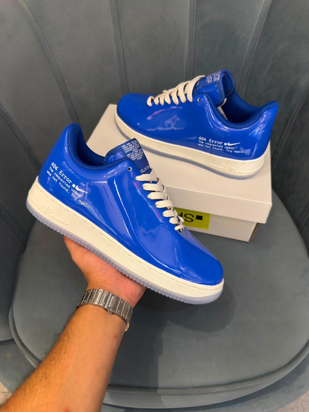 NIKE AIRFORCE ONE SWOOSH ERROR BLUE