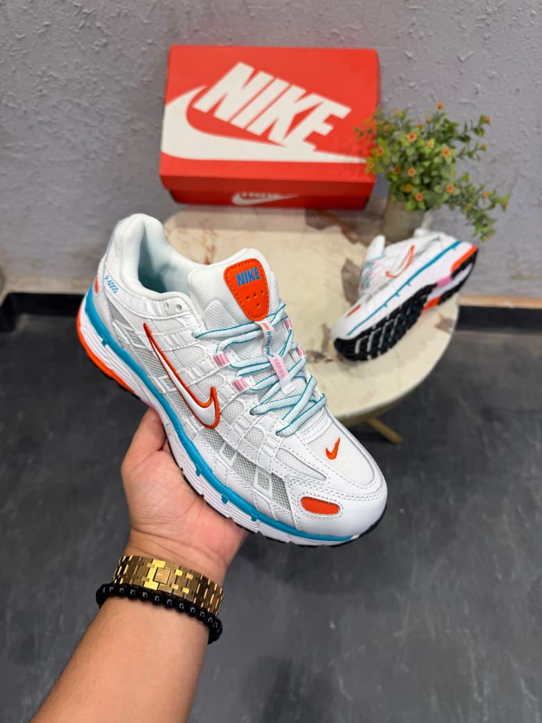NIKE P6000 TRAINER WHITE RED BLUE