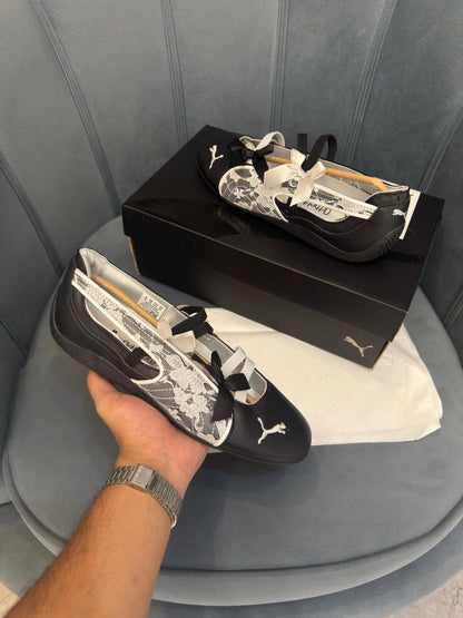 PUMA SPEED CAT BALLET LACE SILVER AND BLACK