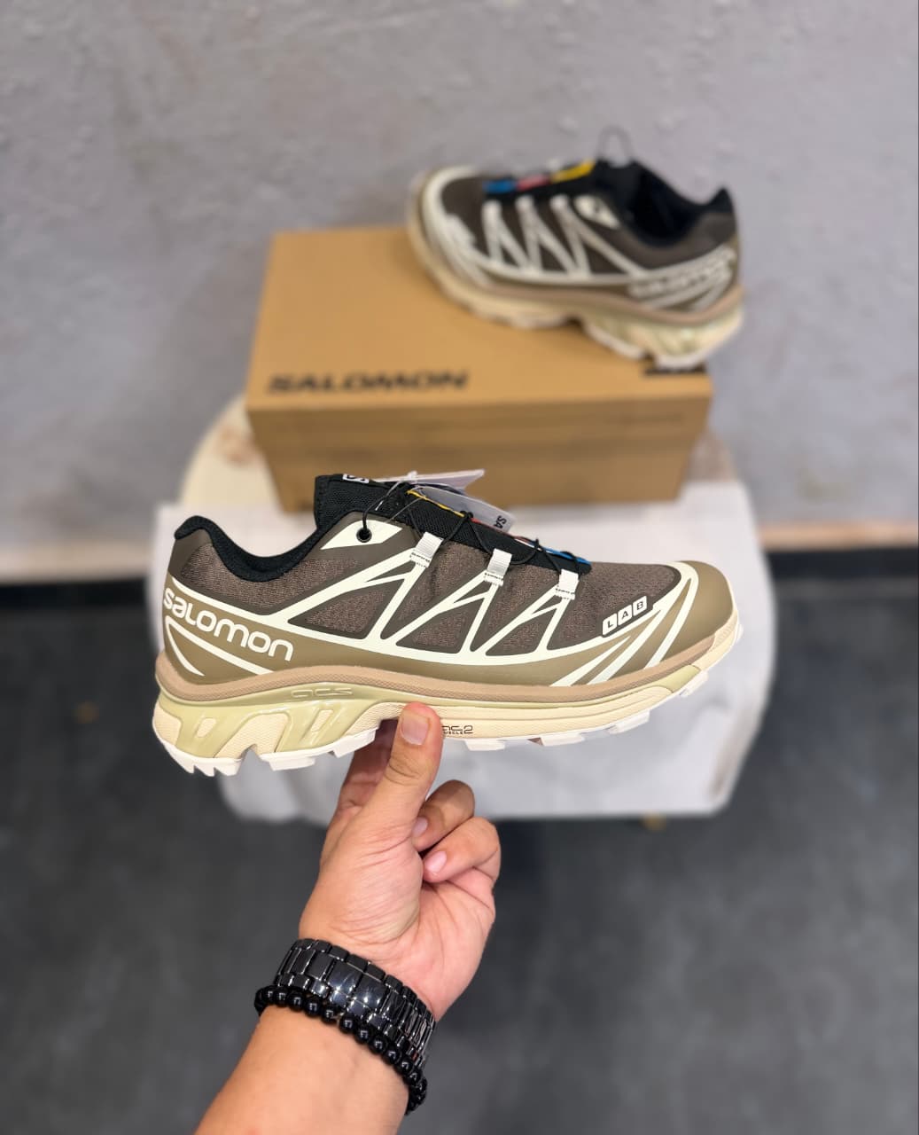 SALOMAN XT 6 LAB BROWN BEIGE