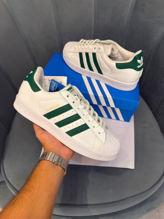 ADIDAS  ORIGINALS SUPERSTAR WHITE GREEN