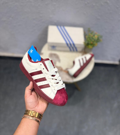 ADIDAS ORIGINALS SUPERSTAR WINE WHITE CHERRY