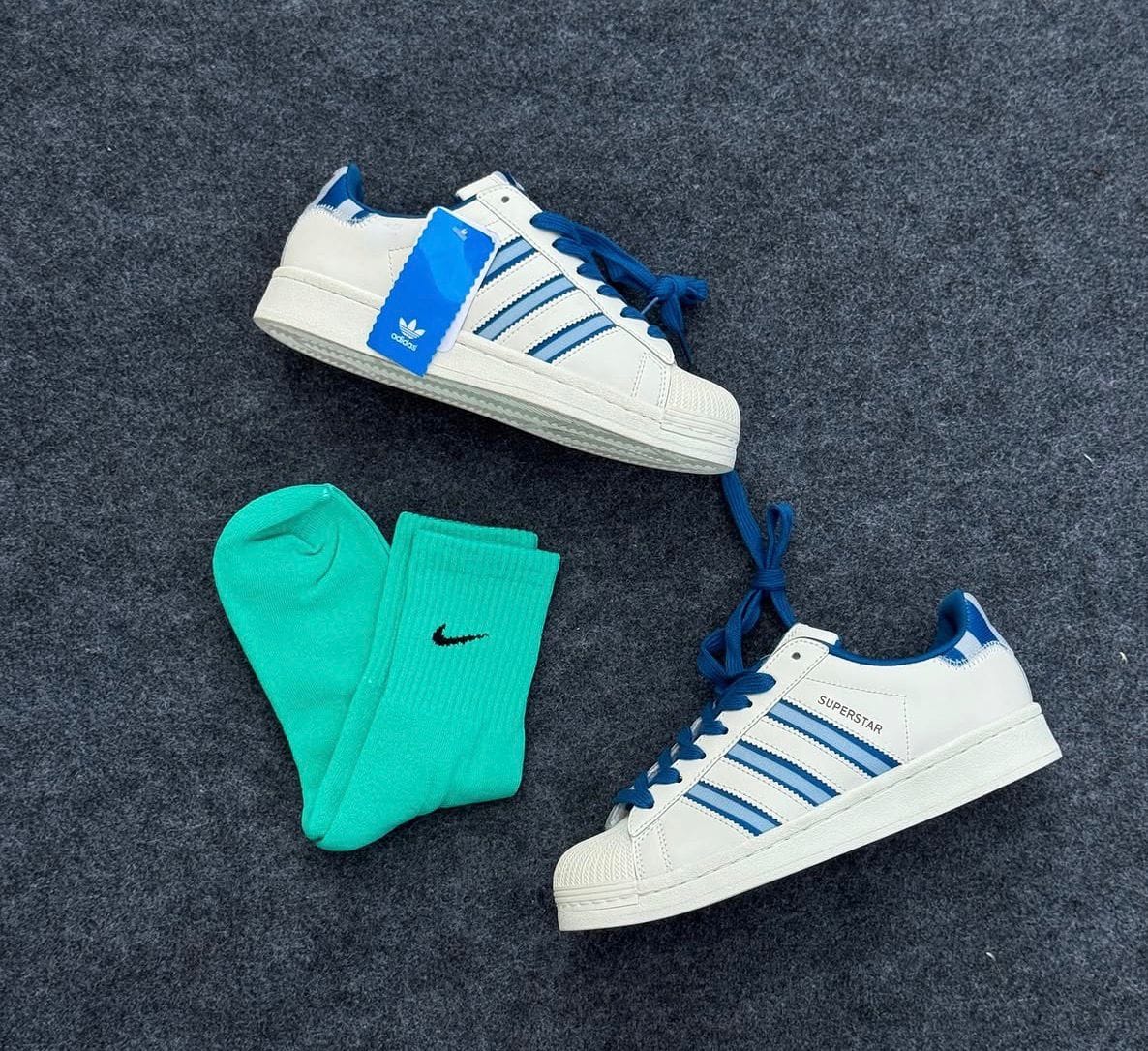 ADIDAS ORIGINALS SUPERSTAR 19 29 WHITE SKY BLUE
