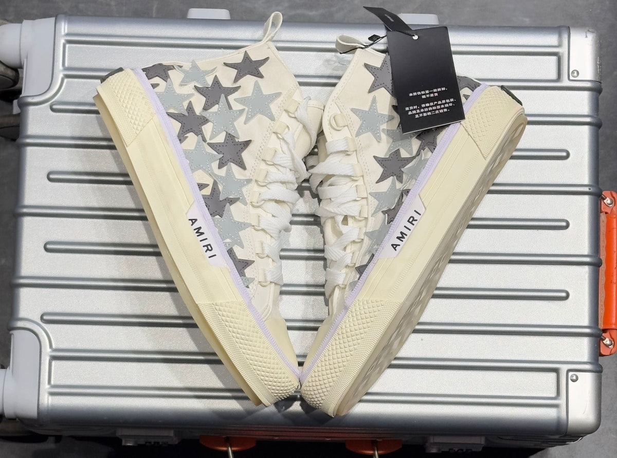 AMIRI  USA MUJER STAR HIGH WHITE SNEAKERS