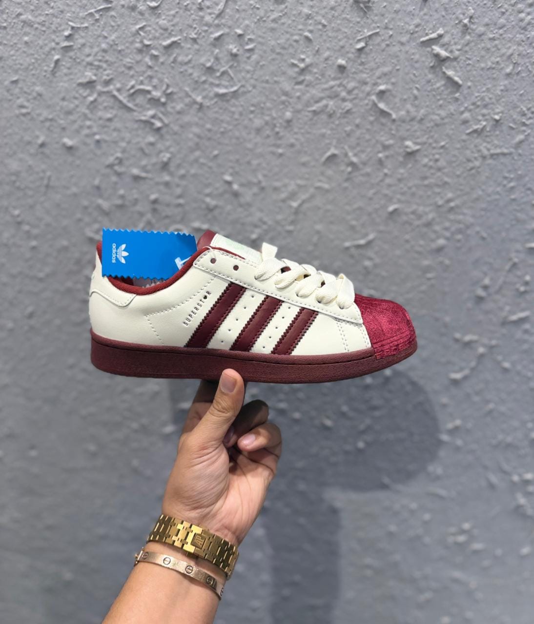 ADIDAS ORIGINALS SUPERSTAR WINE WHITE CHERRY