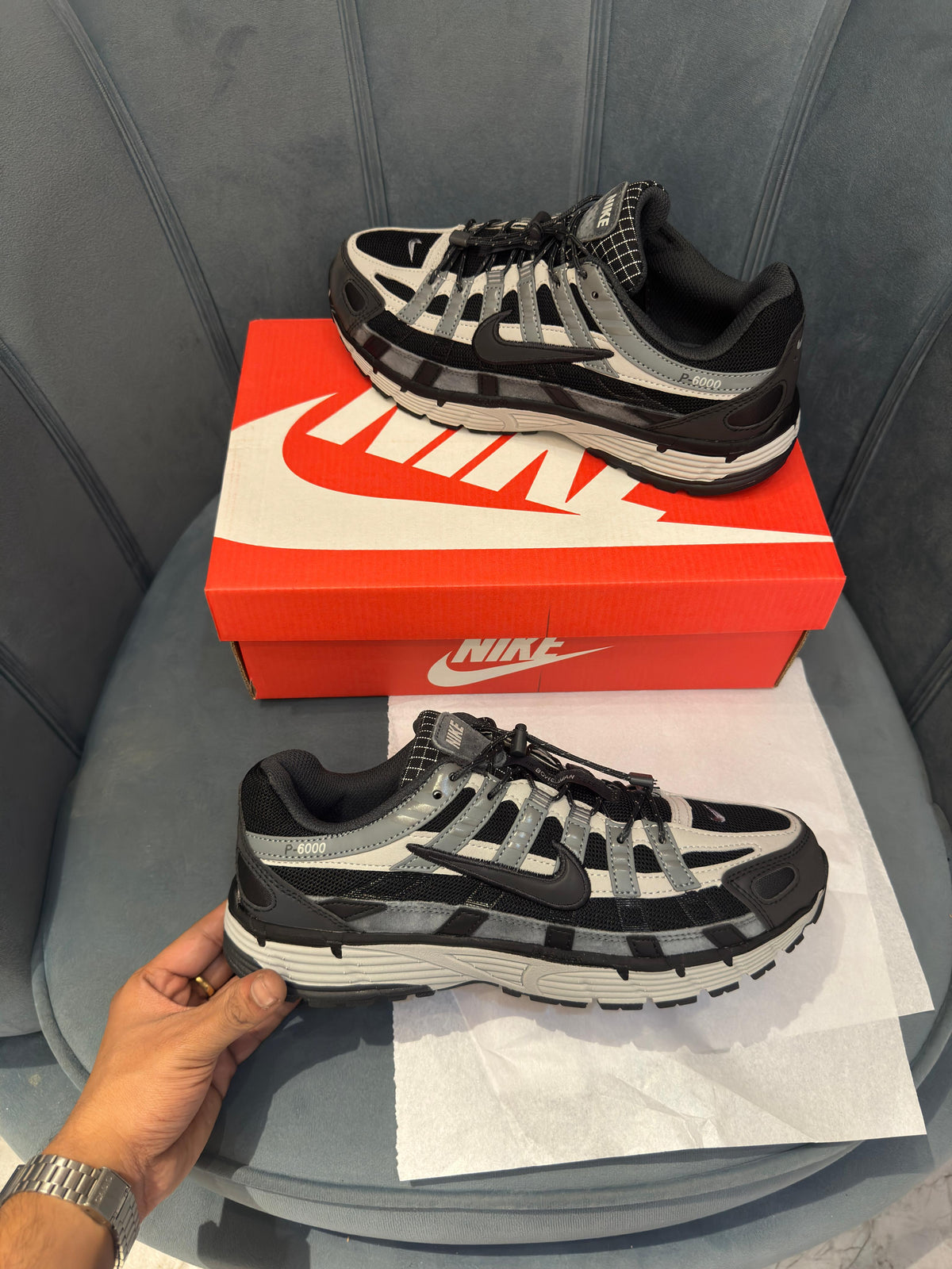 NIKE P 6000 TRAINER BLACK /GREY