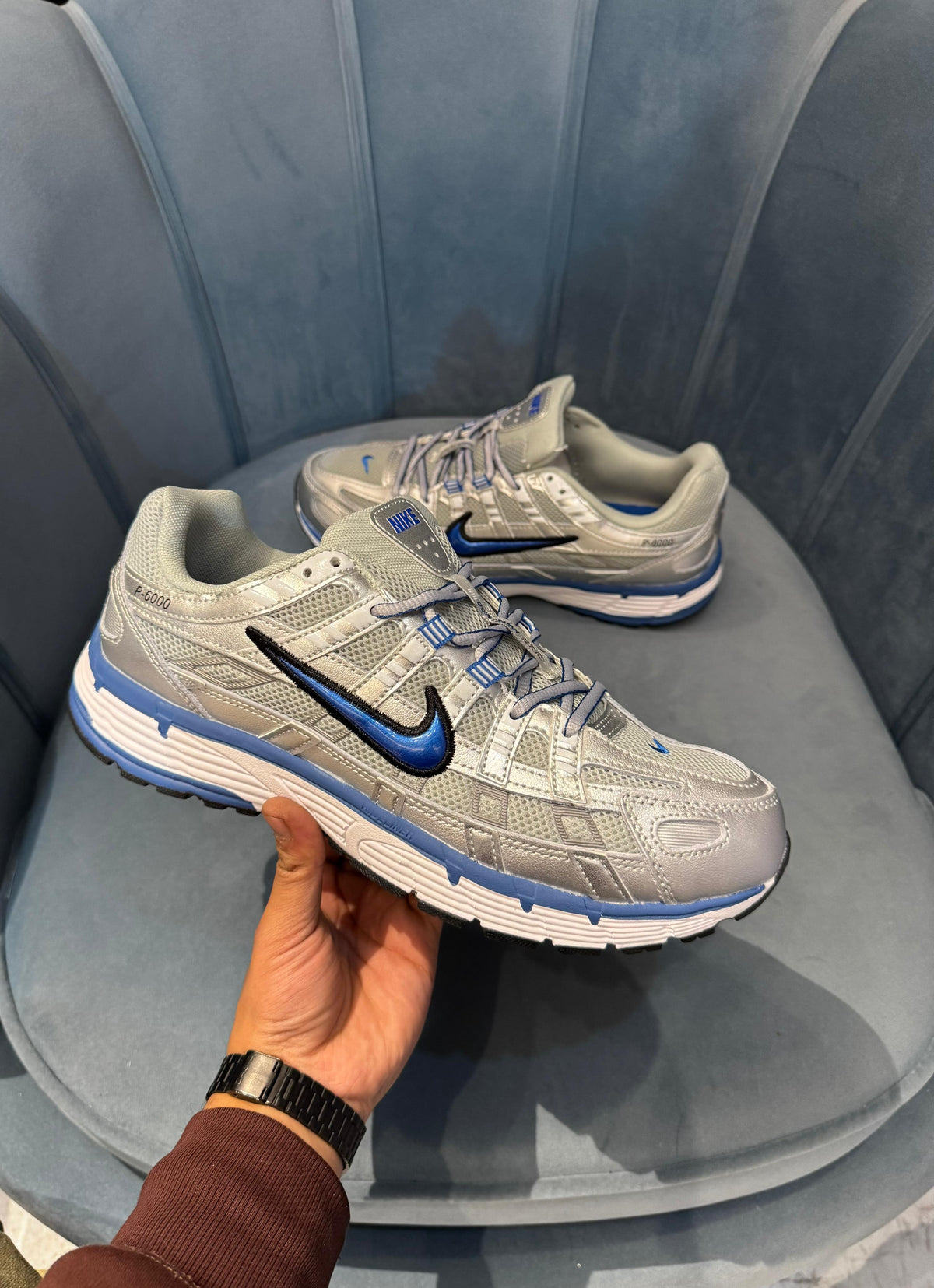 NIKE P 6000 SILVER LACER BLUE