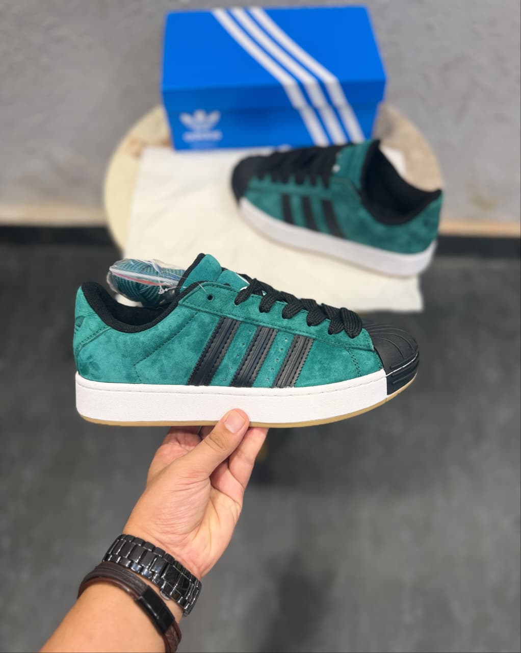 ADIDAS ORIGINALS SUPERSTAR  2ND GENERATION DARK GREEN